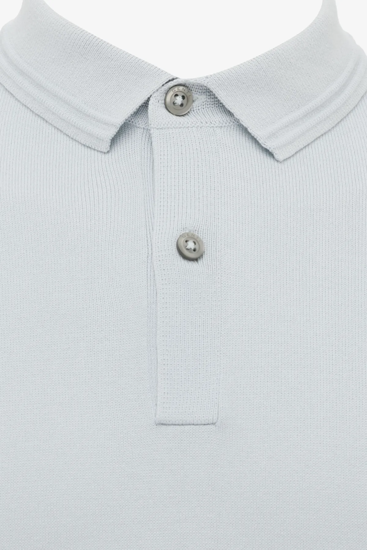 Polo met 2 knopen | Lichtblauw