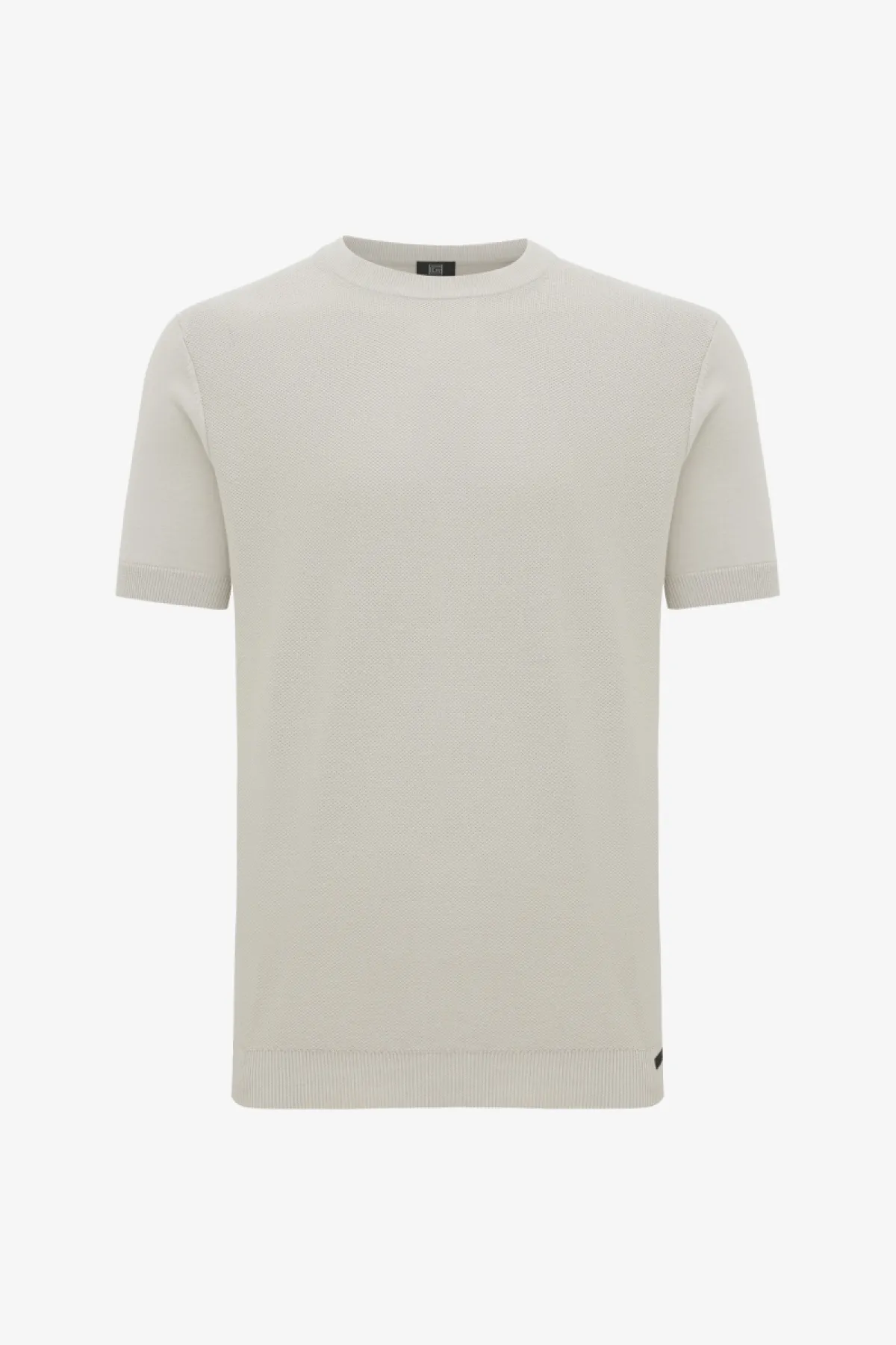 Structuur T-shirt | Beige