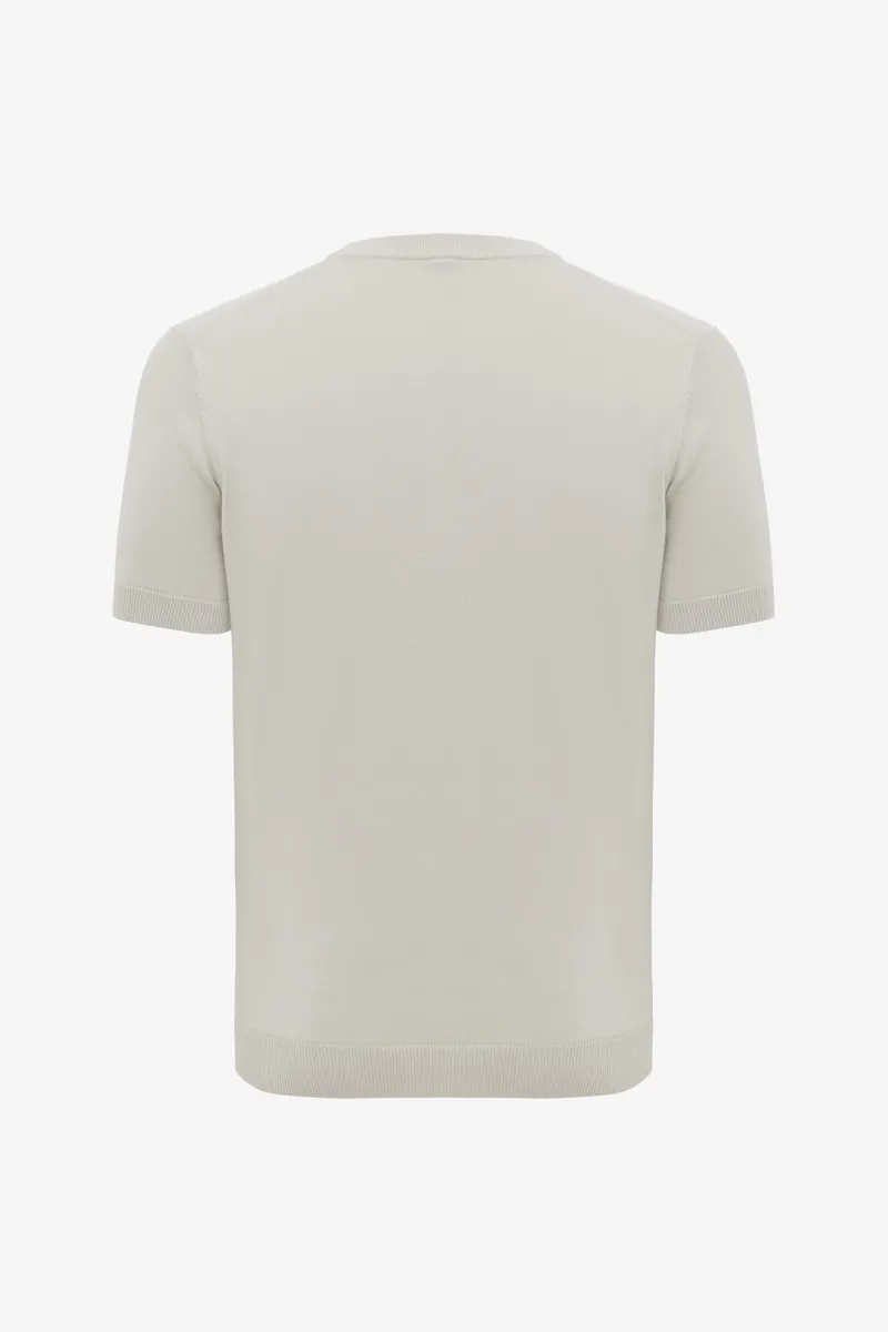 Structuur T-shirt | Beige