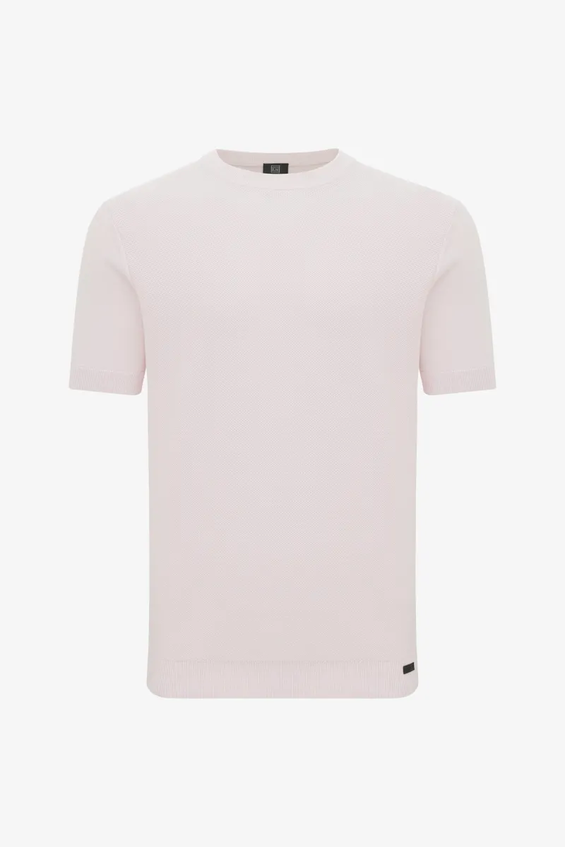 Structuur T-shirt | Roze