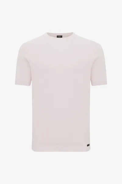 Structuur T-shirt | Roze