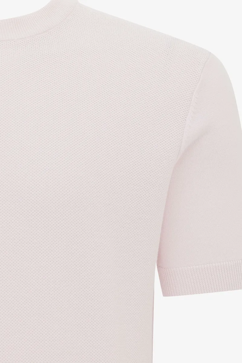 Structuur T-shirt | Roze