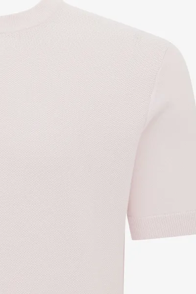 Structuur T-shirt | Roze
