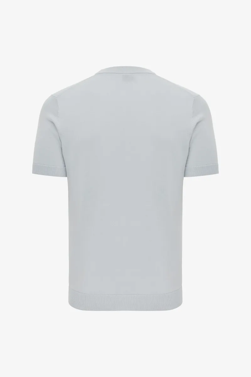 Structuur T-shirt | Lichtblauw