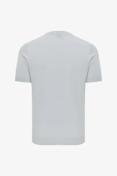 Structuur T-shirt | Lichtblauw