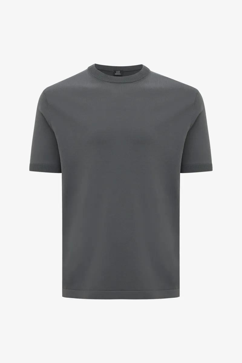 Roundneck T-shirt | Donkergrijs