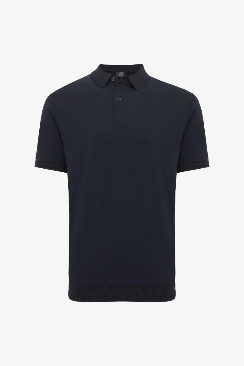 Gebreide Polo | Donkerblauw