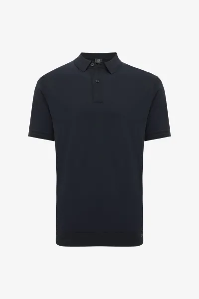 Gebreide Polo | Donkerblauw