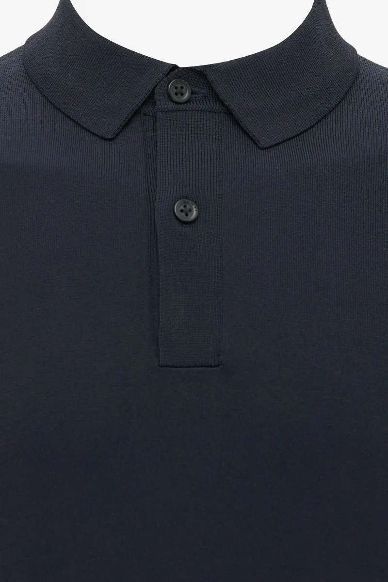 Gebreide Polo | Donkerblauw