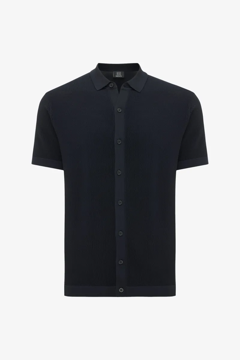 Polo 8-knoops | Donkerblauw