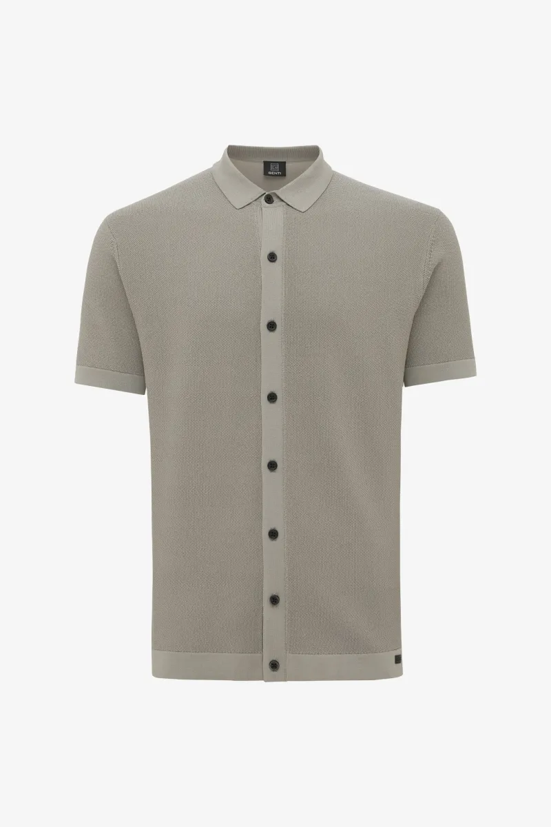 Polo 8-knoops | Bruin