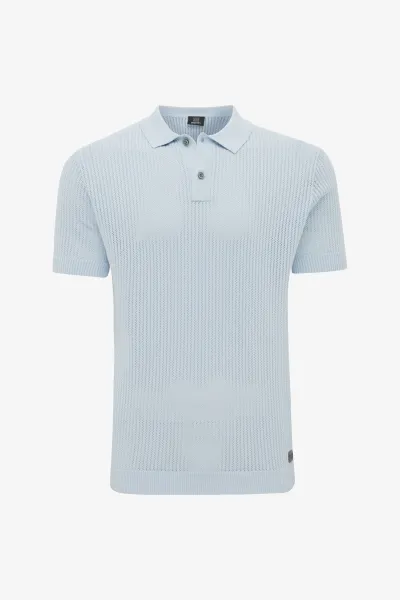 Structuur Polo | Lichtblauw