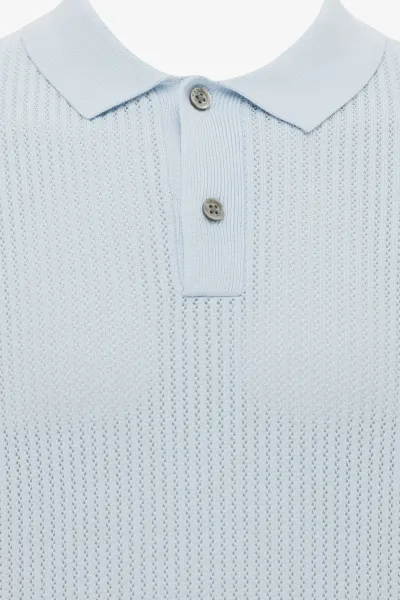 Structuur Polo | Lichtblauw