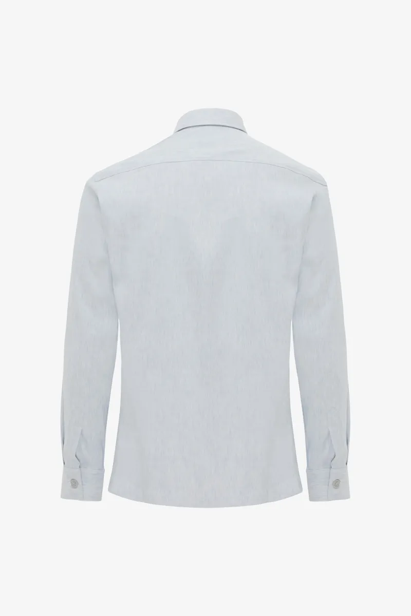 Linnen Overshirt | Lichtblauw