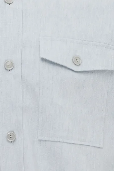 Linnen Overshirt | Lichtblauw