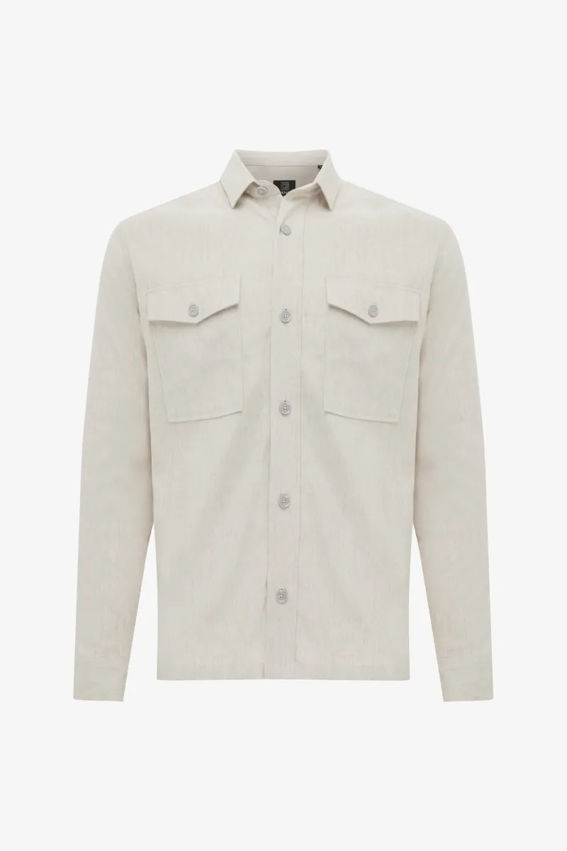 Linnen Overshirt | Beige