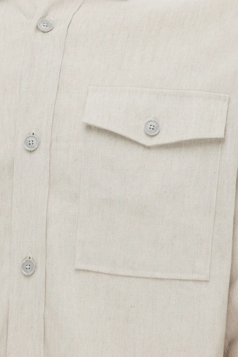 Linnen Overshirt | Beige