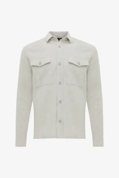Linnen Overshirt | Lichtgroen