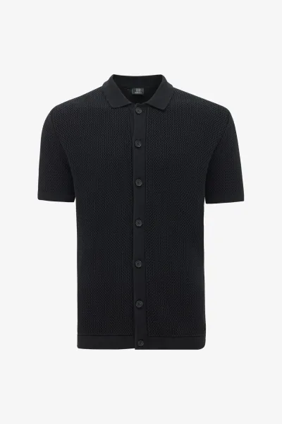 Button Polo | Zwart
