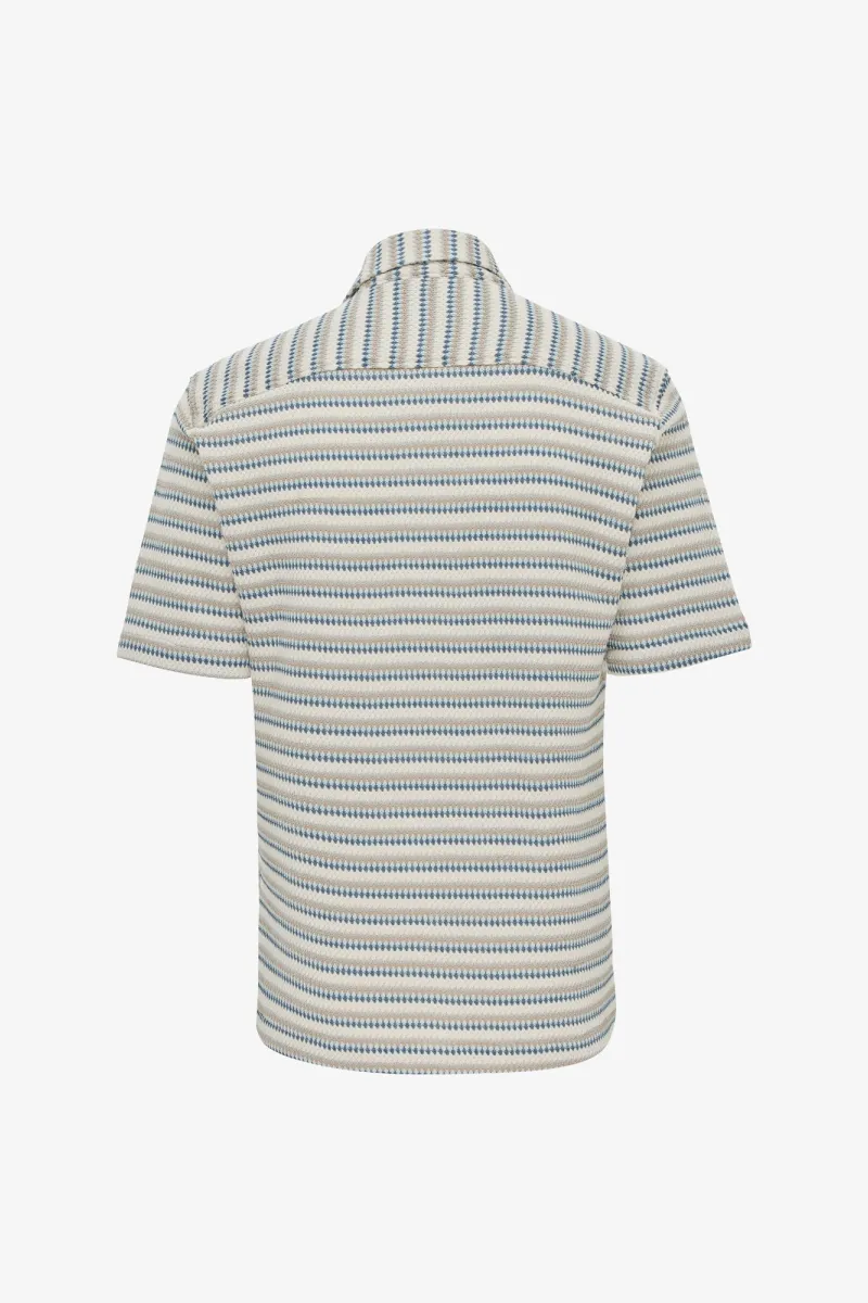 Gestreept Overshirt | Beige