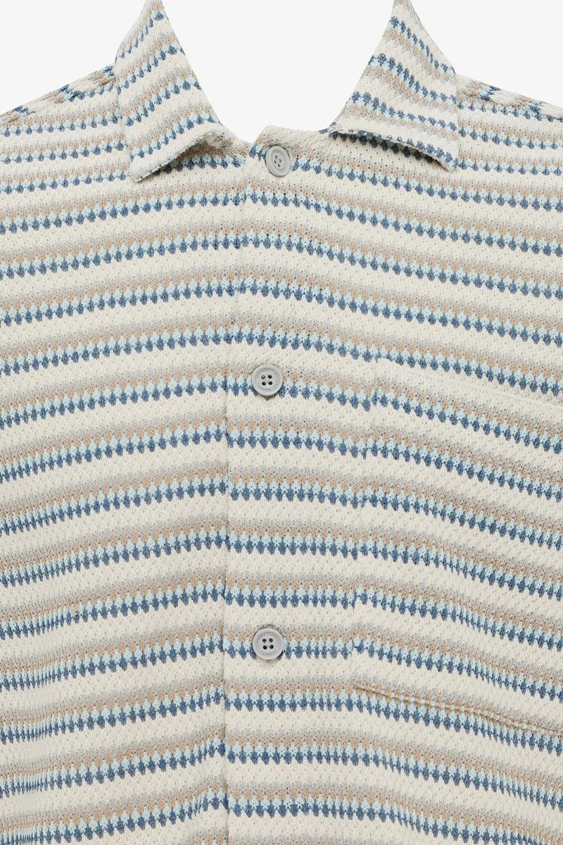 Gestreept Overshirt | Beige