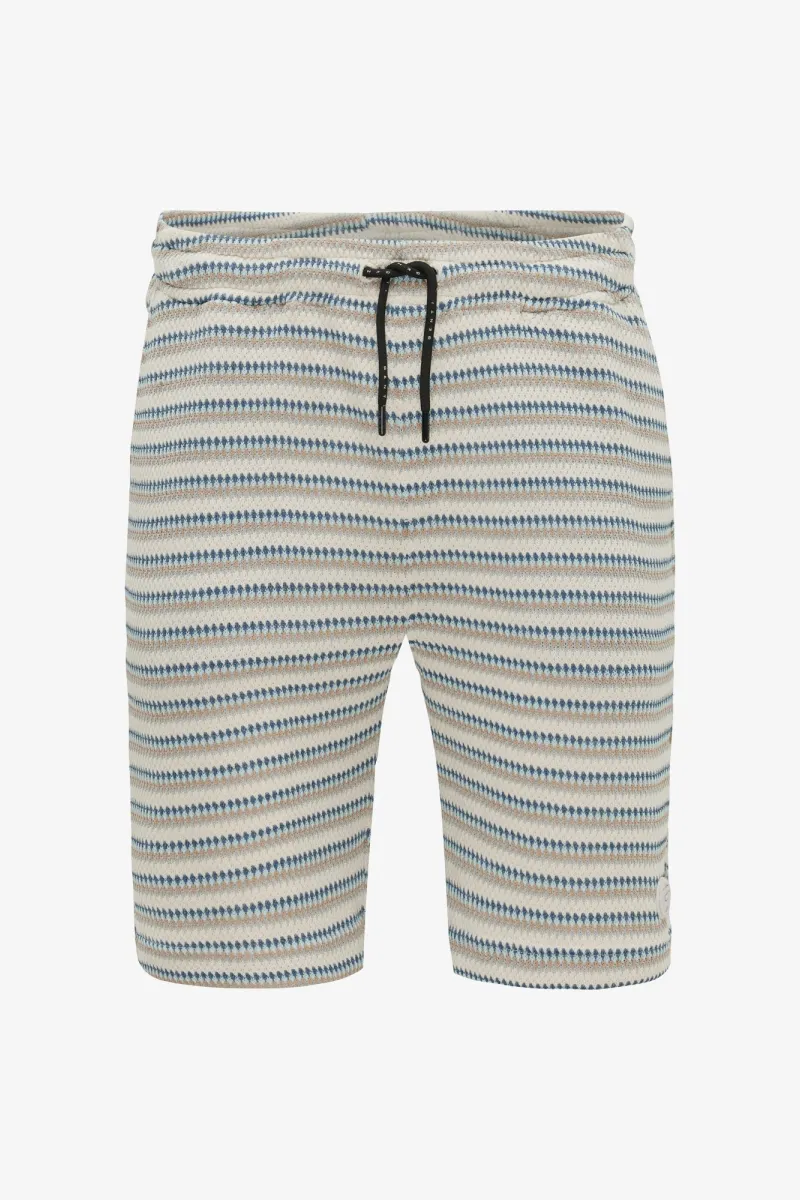 Gestreepte Korte Broek | Beige