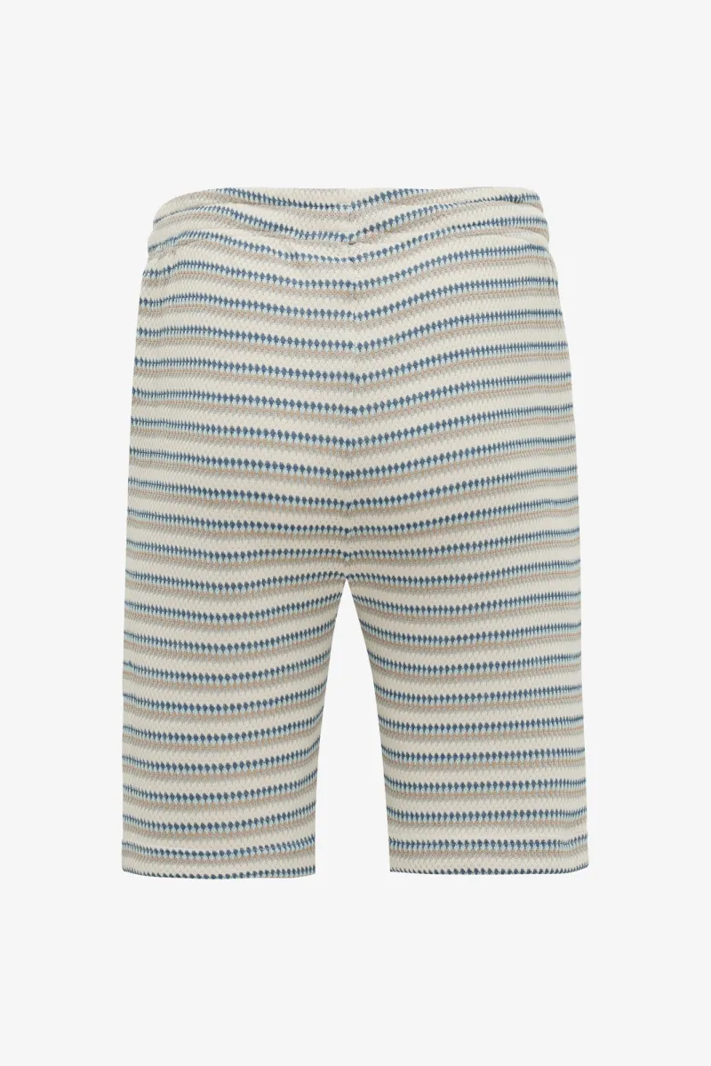 Gestreepte Korte Broek | Beige