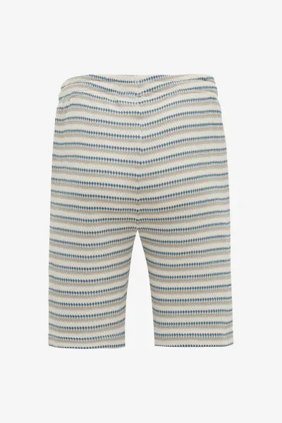 Gestreepte Korte Broek | Beige