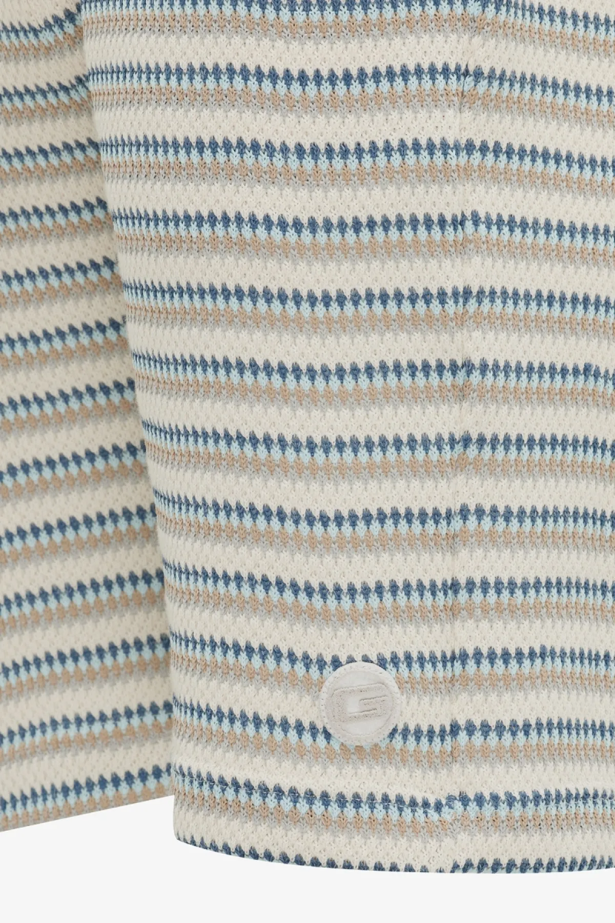 Gestreepte Korte Broek | Beige