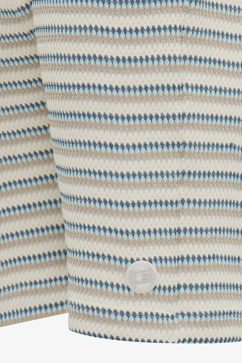 Gestreepte Korte Broek | Beige