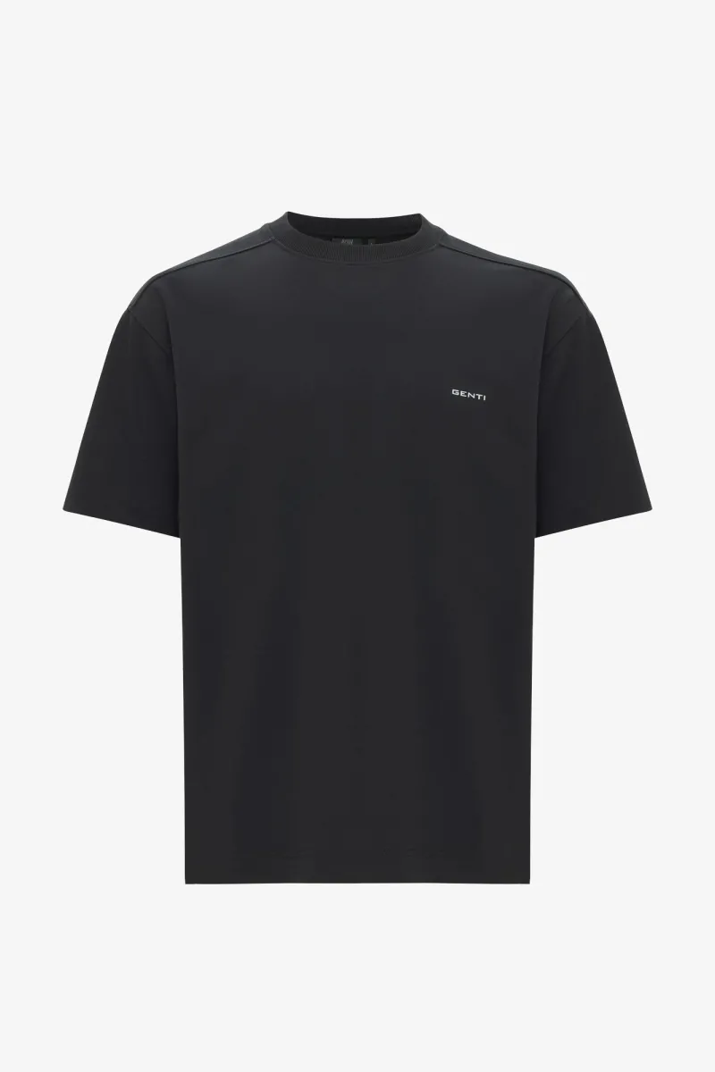 Relaxed fit T-shirt Backprint | Zwart