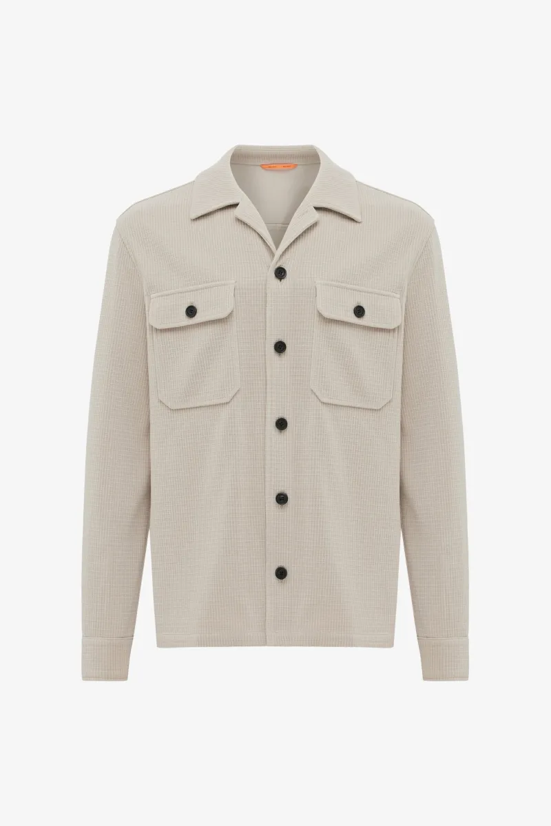 Structuur Overshirt | Beige