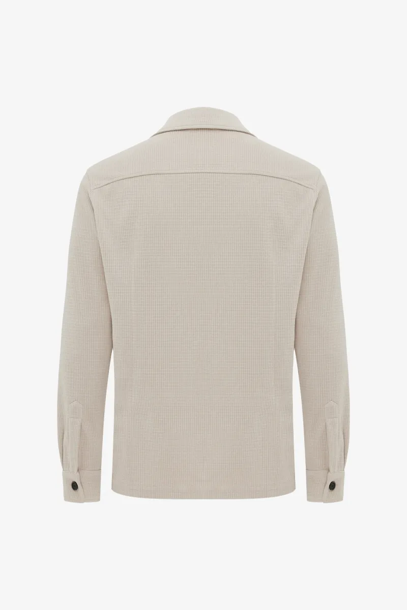 Structuur Overshirt | Beige