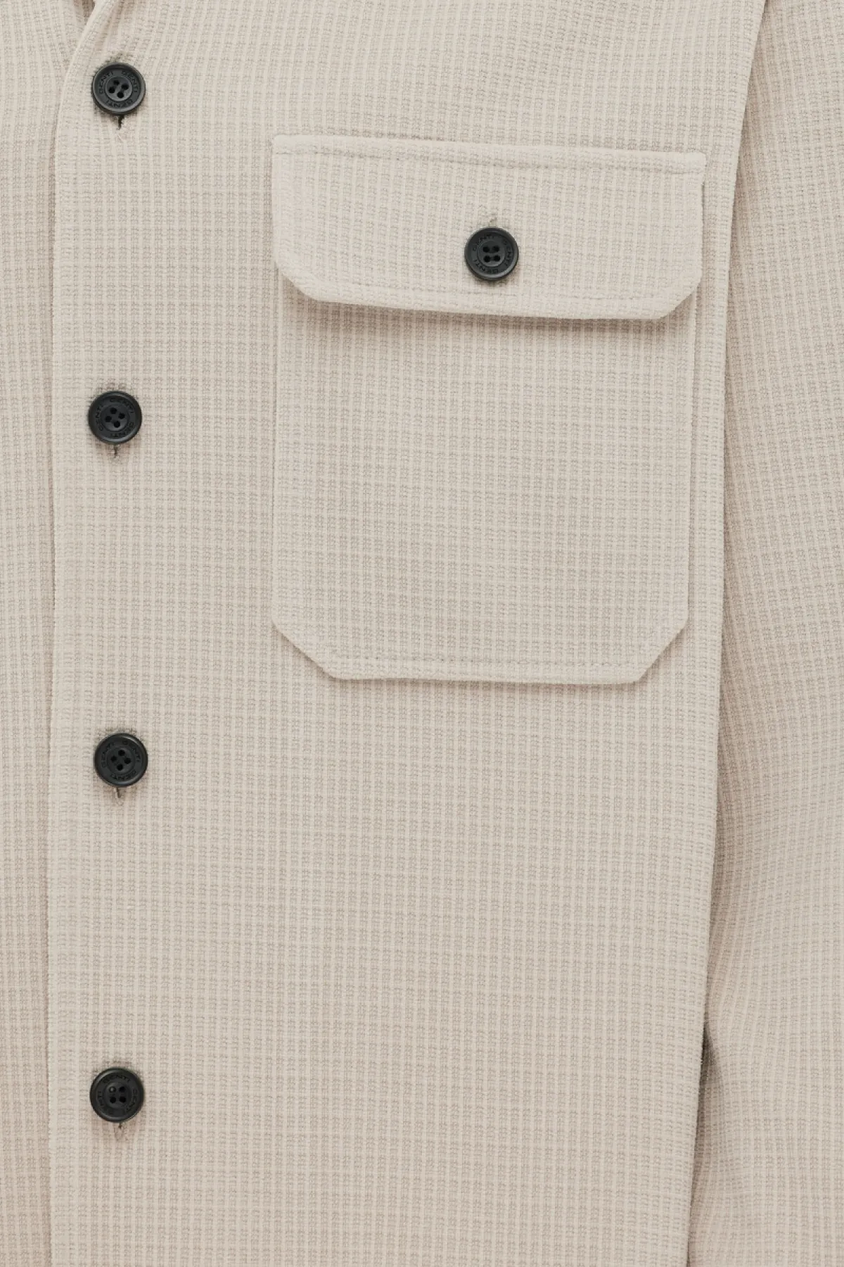 Structuur Overshirt | Beige