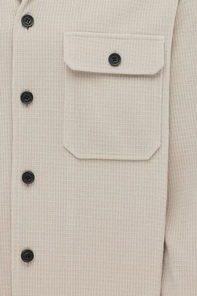 Structuur Overshirt | Beige