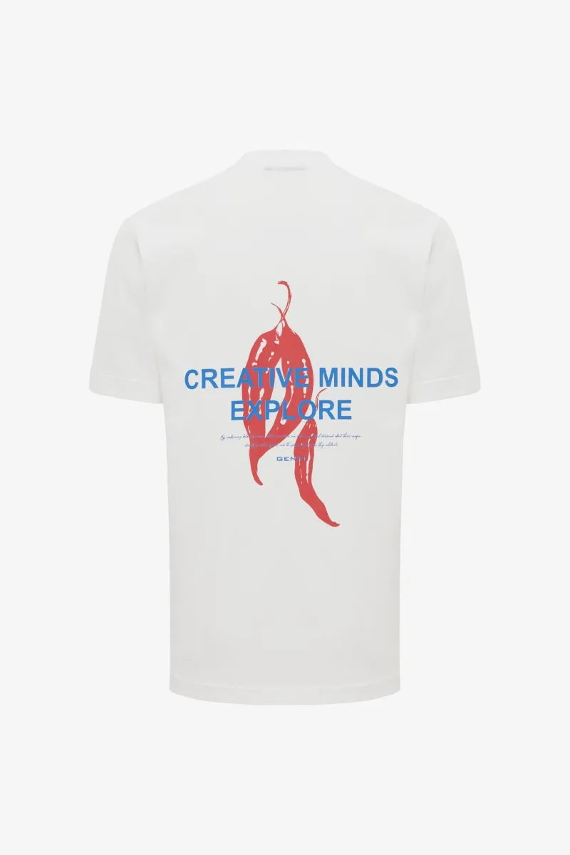 Backprint T-shirt | Wit