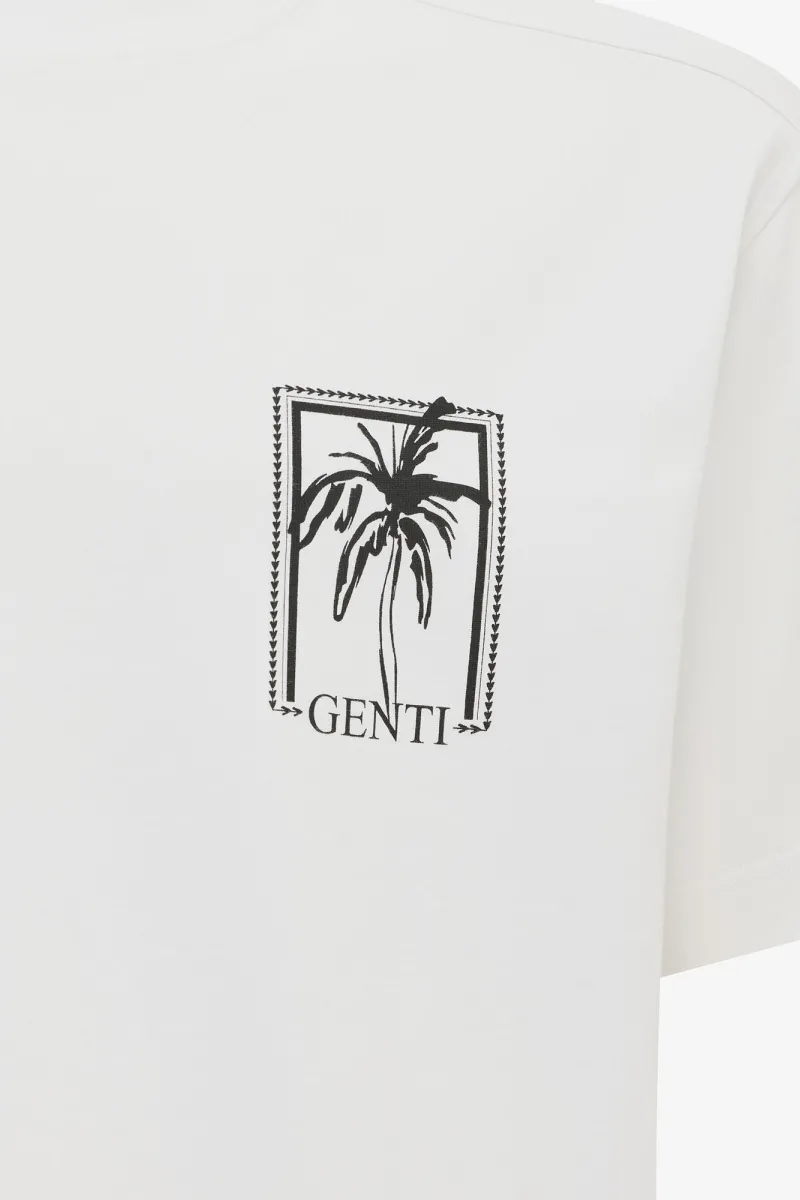 Relaxed fit print T-shirt | Wit