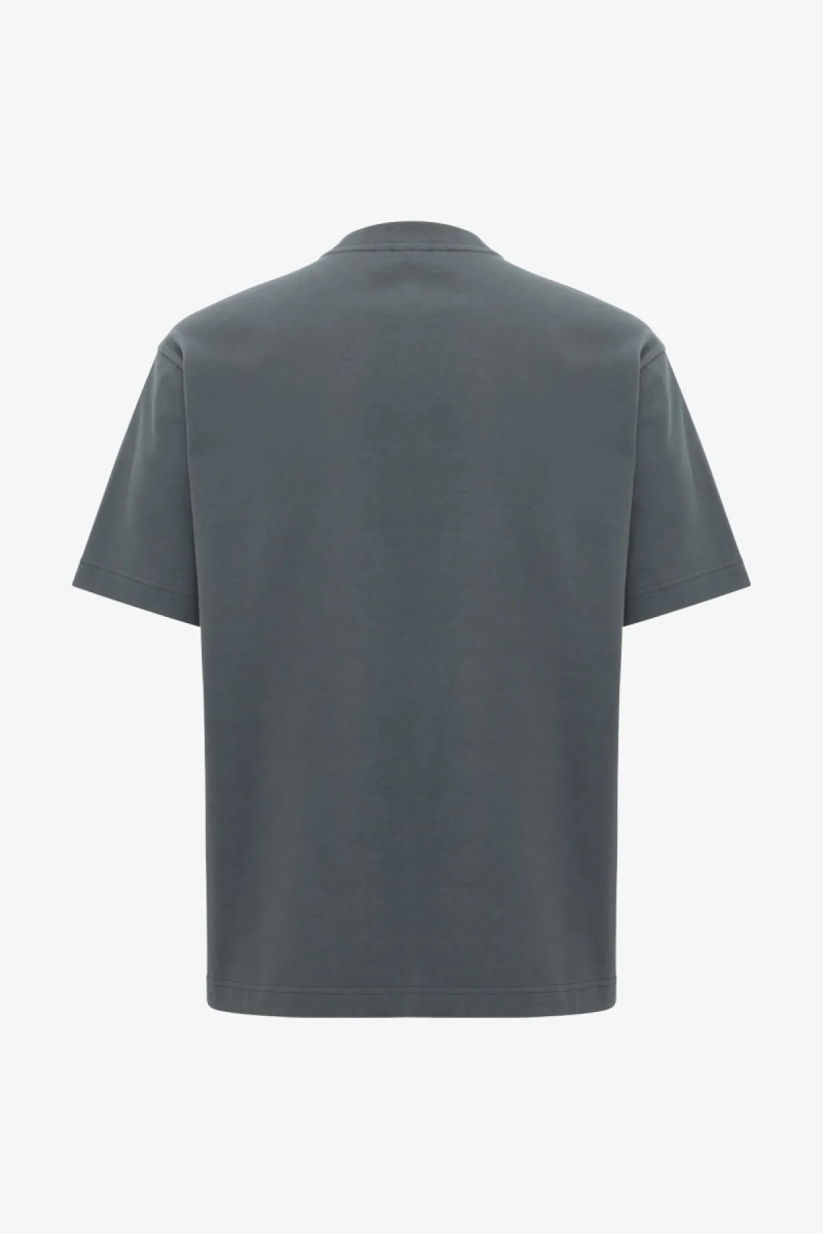 Relaxed fit print T-shirt  | Donkergrijs