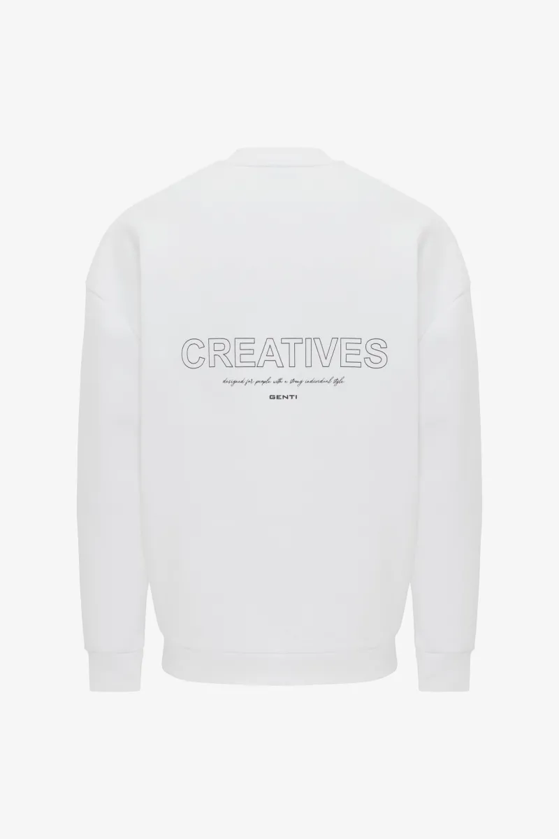 Backprint Sweater | Wit