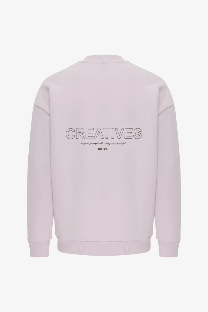 Backprint Sweater | Roze