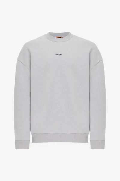 Backprint Sweater | Lichtgrijs