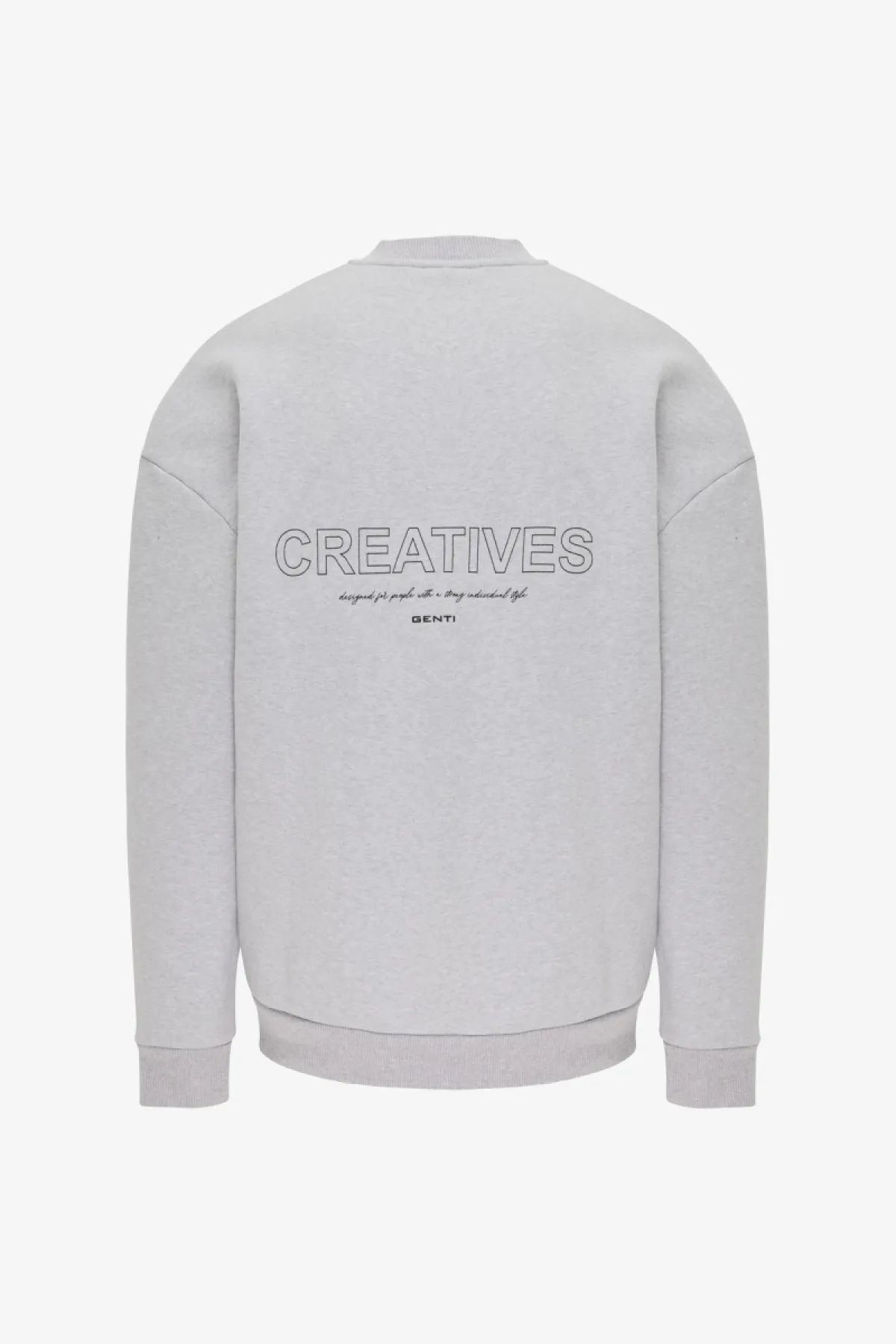 Backprint Sweater | Lichtgrijs