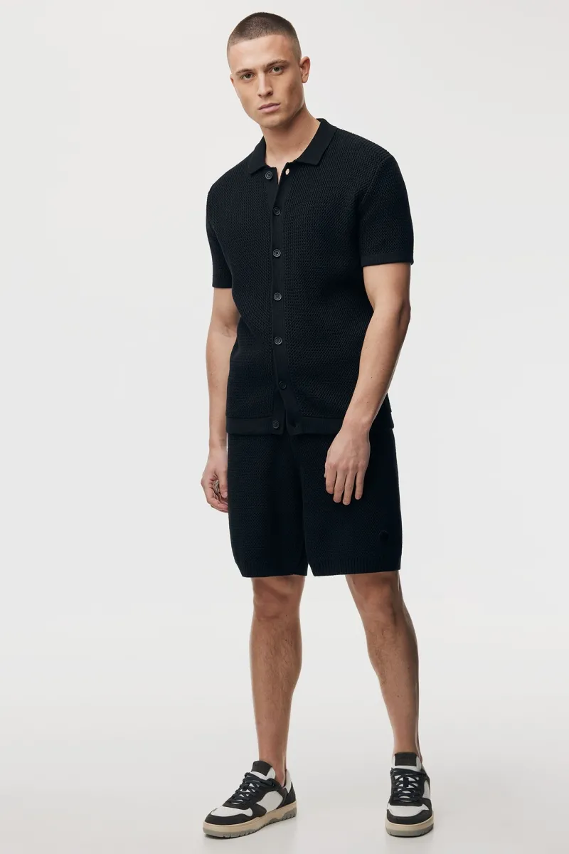 Button Polo | Zwart