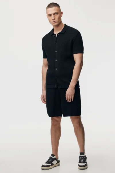 Button Polo | Zwart