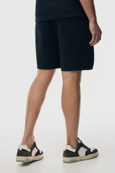 Knitted Shorts | Zwart