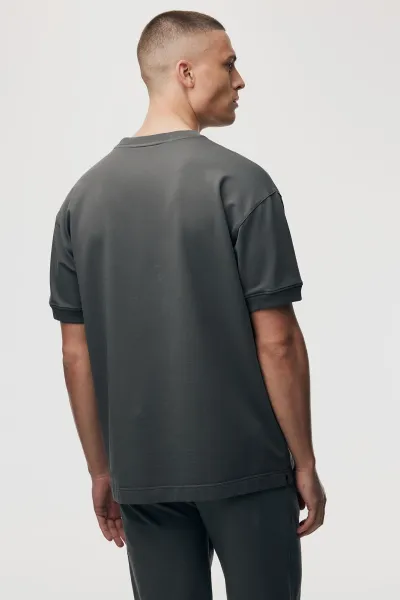Stretch T-shirt | Donkergrijs