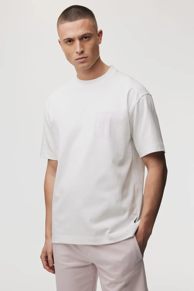 Relaxed fit print T-shirt  | Wit