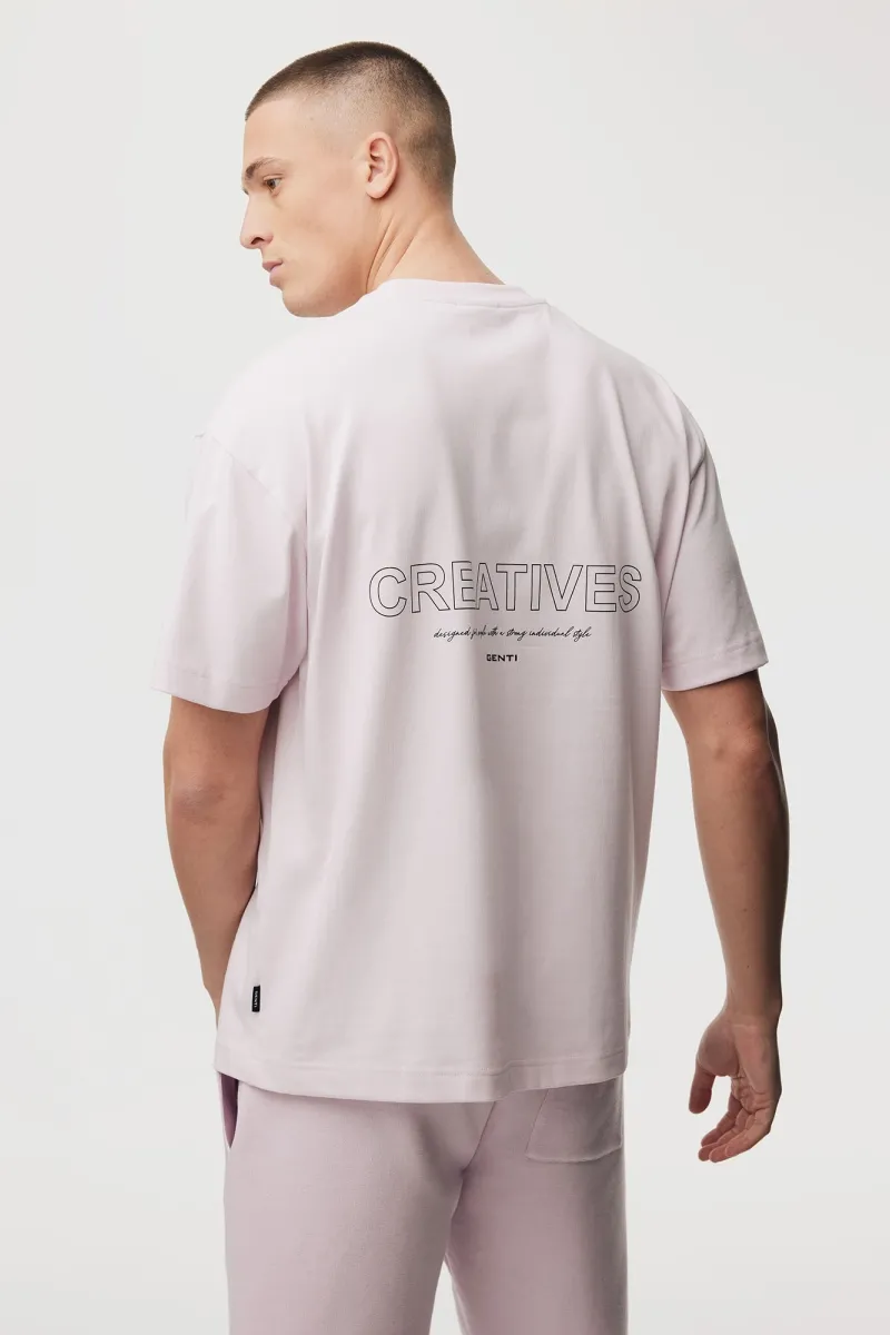 T-shirt Print | Roze