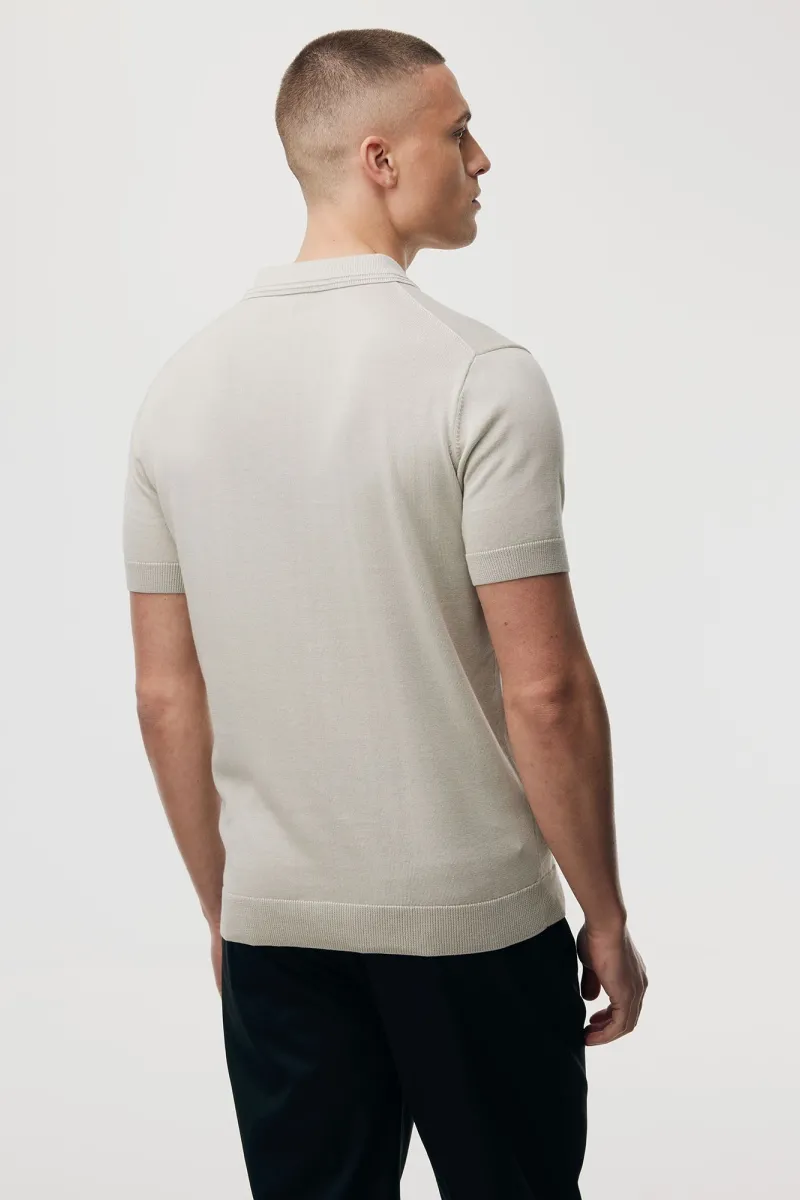 Polo met 2 knopen | Beige