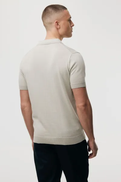 Polo met 2 knopen | Beige